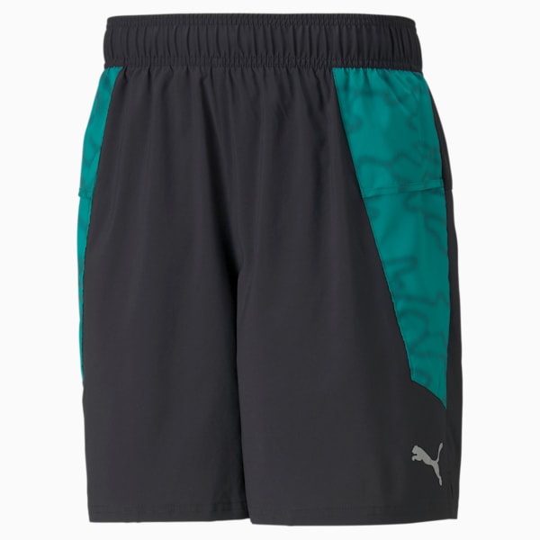 Run Graphic 7" Men's Running Shorts, Puma Black-Parasailing, extralarge-IND